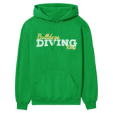 Custom Diving Mascot and Diver Name on a Hoodie with a White Graphic