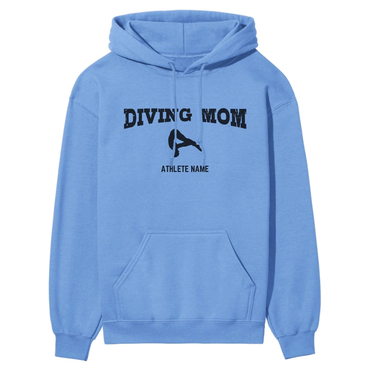 Diving Mom with Diver Icon and Diver Name on a Hoodie with a Black Graphic