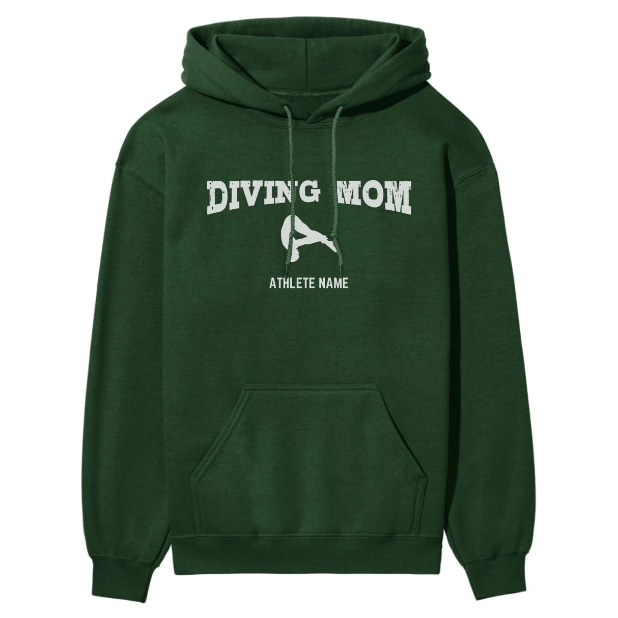 Diving Mom with Diver Icon and Diver Name on a Hoodie with a White Graphic