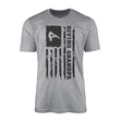 Diving Grandpa Vertical Flag on a Men's T-Shirt with a Black Graphic