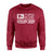 Diving Mom Horizontal Flag on a Sweatshirt with a White Graphic