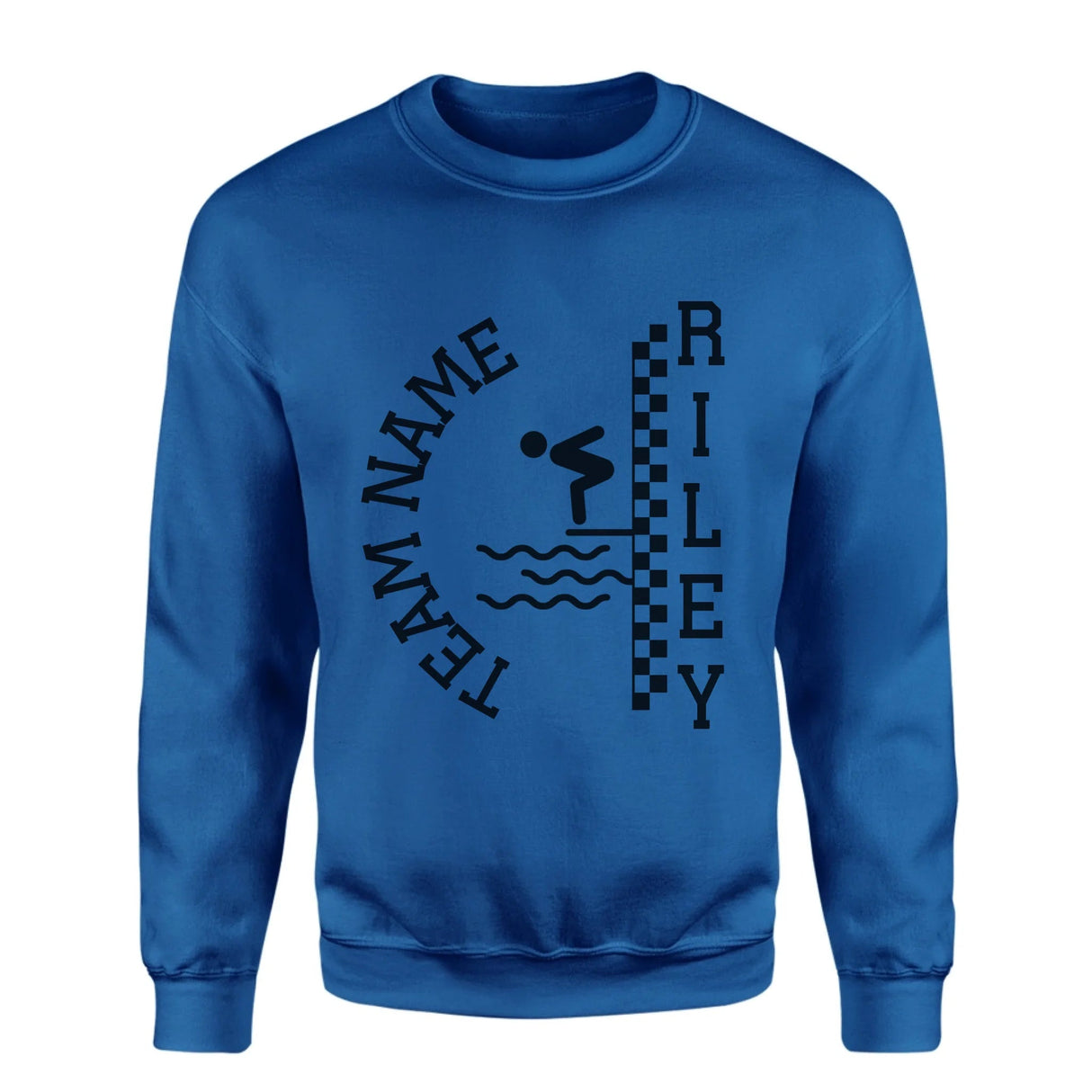 Personalized Diving on a Sweatshirt With Team and Diver Name on a Sweatshirt