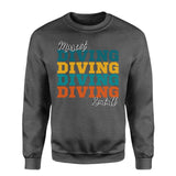 Personalized Diving Diving Diving on a Sweatshirt With Mascot and Diver Name on a Sweatshirt