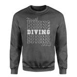 Custom Diving on a Sweatshirt With Mascot and Diver Name on a Sweatshirt