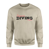 Custom Diving Mascot and Diver Name on a Sweatshirt with a Black Graphic