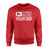 Diving Mom Horizontal Flag on a Sweatshirt with a White Graphic