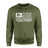 Diving Grandpa Horizontal Flag on a Sweatshirt with a White Graphic