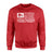 Diving Grandpa Horizontal Flag on a Sweatshirt with a White Graphic