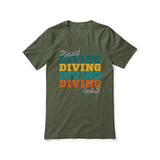 Personalized Diving Diving Diving Shirt With Mascot and Diver Name on a Unisex T-Shirt