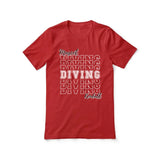 Custom Diving Shirt With Mascot and Diver Name on a Unisex T-Shirt