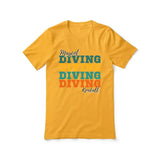 Personalized Diving Diving Diving Shirt With Mascot and Diver Name on a Unisex T-Shirt