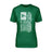 Diving Grandma Vertical Flag on a Unisex T-Shirt with a White Graphic