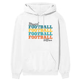 Personalized Football Football Football on a Hoodie With Mascot and Football Player Name on a Hoodie