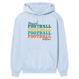 Personalized Football Football Football on a Hoodie With Mascot and Football Player Name on a Hoodie