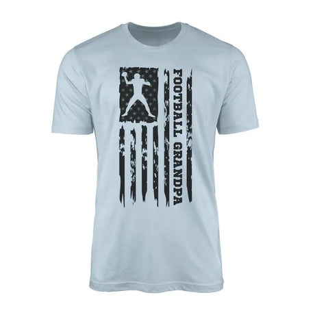 Football Grandpa Vertical Flag on a Men's T-Shirt with a Black Graphic