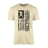 Football Dad Vertical Flag on a Men's T-Shirt with a Black Graphic