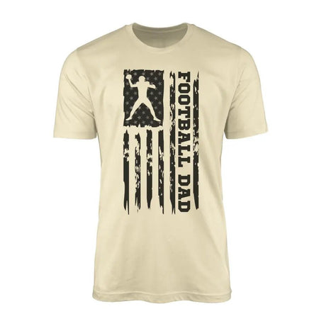 Football Dad Vertical Flag on a Men's T-Shirt with a Black Graphic