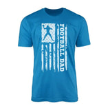 Football Dad Vertical Flag on a Men's T-Shirt with a White Graphic
