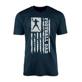 Football Dad Vertical Flag on a Men's T-Shirt with a White Graphic