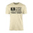 Football Grandpa Horizontal Flag on a Men's T-Shirt with a Black Graphic