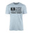 Football Grandpa Horizontal Flag on a Men's T-Shirt with a Black Graphic