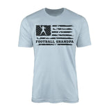 Football Grandpa Horizontal Flag on a Men's T-Shirt with a Black Graphic