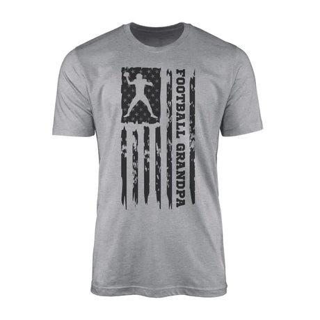 Football Grandpa Vertical Flag on a Men's T-Shirt with a Black Graphic