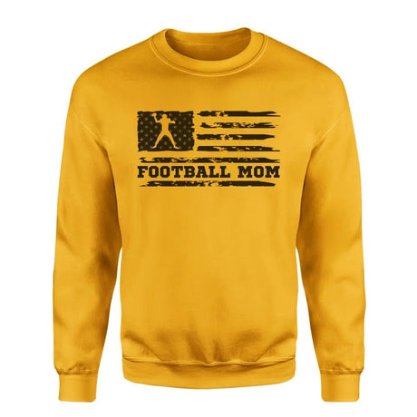 Football Mom Horizontal Flag on a Sweatshirt with a Black Graphic