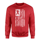 Football Grandma Vertical Flag on a Sweatshirt with a White Graphic