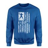 Football Grandma Vertical Flag on a Sweatshirt with a White Graphic