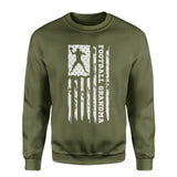Football Grandma Vertical Flag on a Sweatshirt with a White Graphic