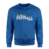 Custom Football Mascot and Football Player Name on a Sweatshirt with a White Graphic