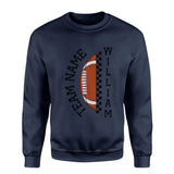 Personalized Football on a Sweatshirt With Team and Football Player Name on a Sweatshirt