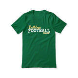 Custom Football Mascot and Football Player Name on a Unisex T-Shirt with a White Graphic