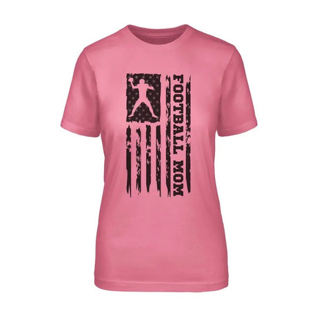 Football Mom Vertical Flag on a Unisex T-Shirt with a Black Graphic