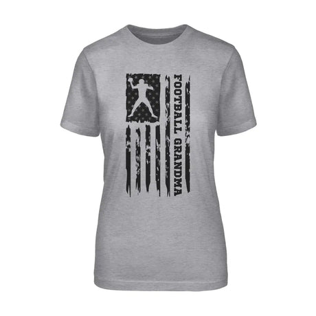 Football Grandma Vertical Flag on a Unisex T-Shirt with a Black Graphic