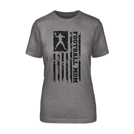 Football Mom Vertical Flag on a Unisex T-Shirt with a Black Graphic