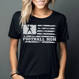 Football Mom Horizontal Flag on a Unisex T-Shirt with a White Graphic