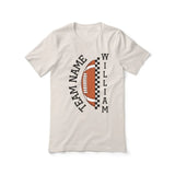 Personalized Football Shirt With Team and Football Player Name on a Unisex T-Shirt