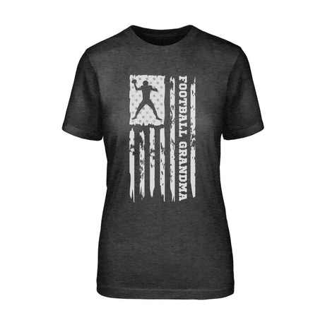 Football Grandma Vertical Flag on a Unisex T-Shirt with a White Graphic