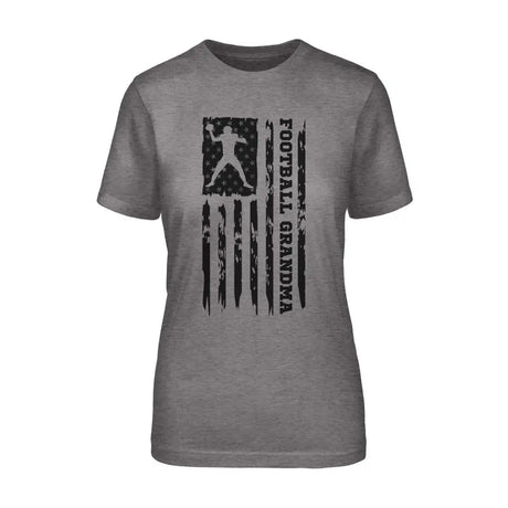 Football Grandma Vertical Flag on a Unisex T-Shirt with a Black Graphic