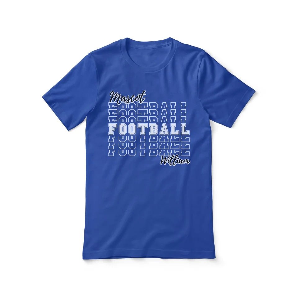 Custom Football Shirt With Mascot and Football Player Name on a Unisex T-Shirt