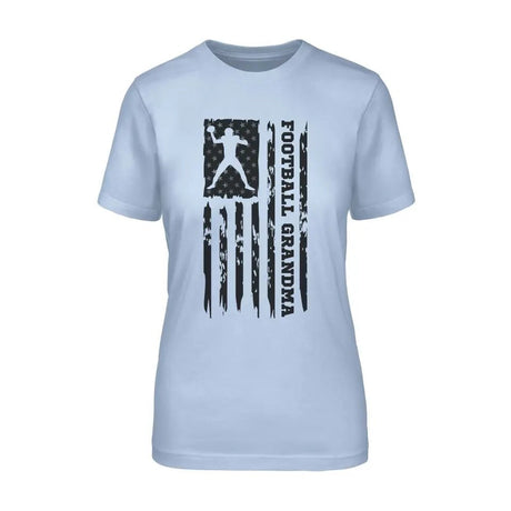 Football Grandma Vertical Flag on a Unisex T-Shirt with a Black Graphic