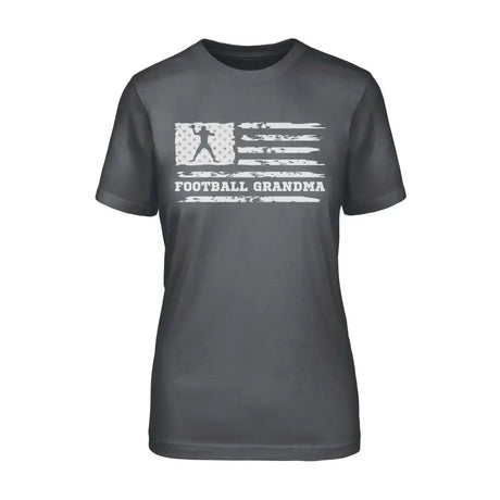 Football Grandma Horizontal Flag on a Unisex T-Shirt with a White Graphic