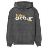 Custom Golf Mascot and Golfer Name on a Hoodie with a White Graphic