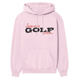 Custom Golf Mascot and Golfer Name on a Hoodie with a Black Graphic