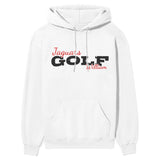 Custom Golf Mascot and Golfer Name on a Hoodie with a Black Graphic