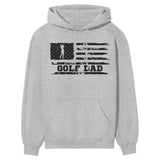 Golf Dad Horizontal Flag on a Hoodie with a Black Graphic