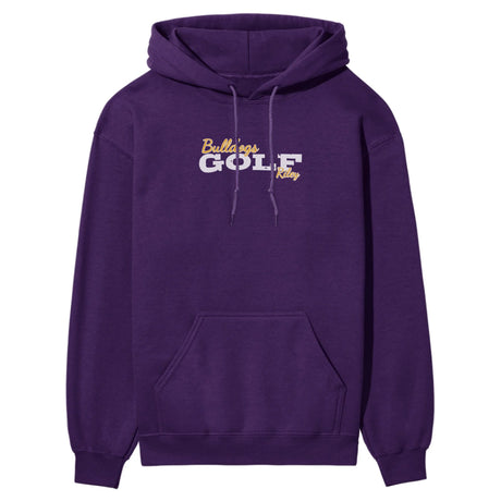 Custom Golf Mascot and Golfer Name on a Hoodie with a White Graphic