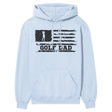 Golf Dad Horizontal Flag on a Hoodie with a Black Graphic